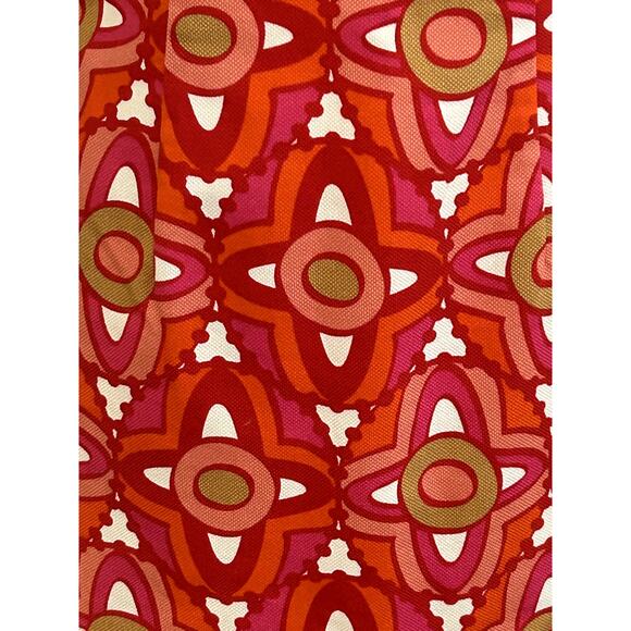 Mud Pie Red/Pink Gold Embroidered V Neck Cap Sleeve Dress Size SM (4/6) - Picture 4 of 8